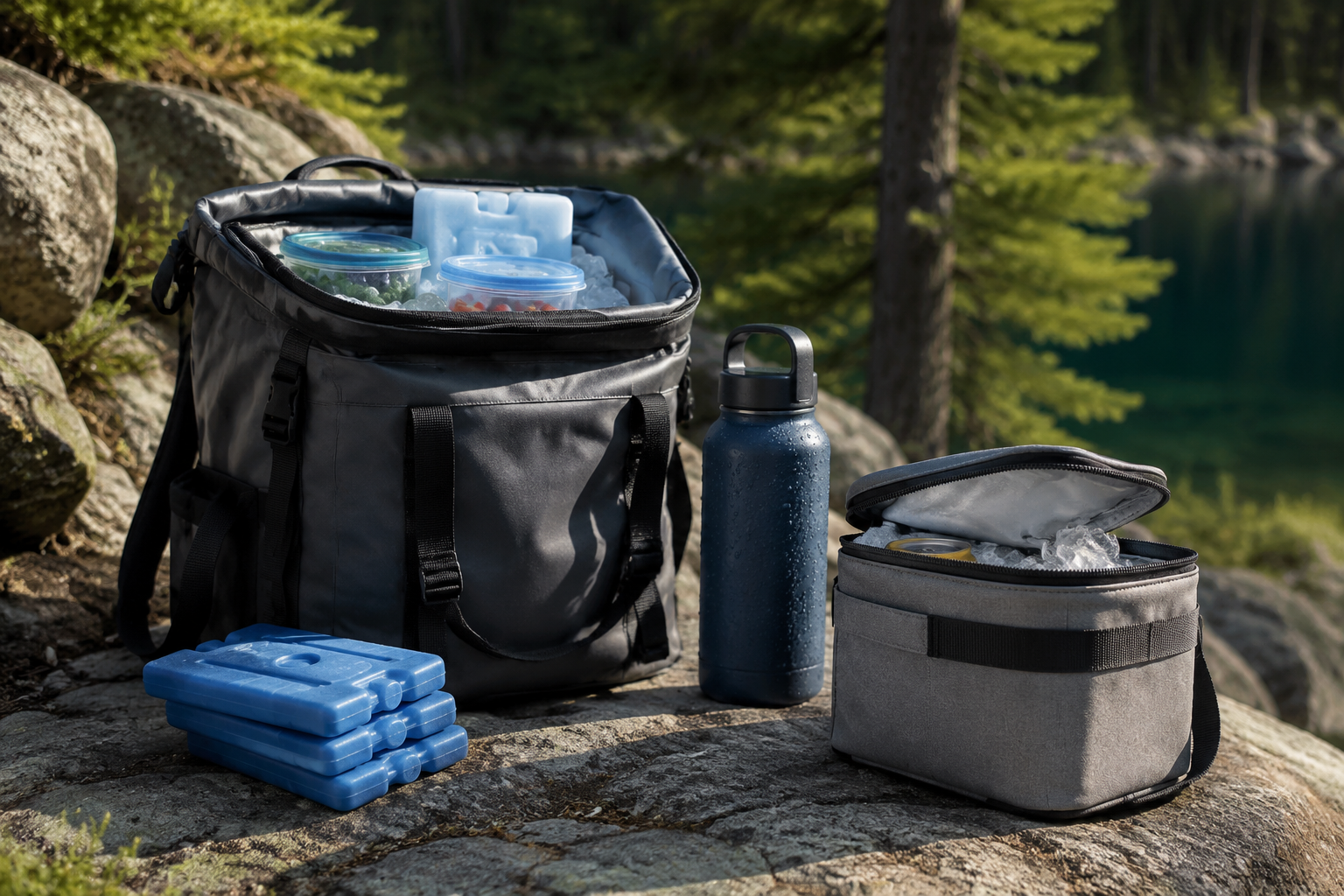 Camping cold-carry scene